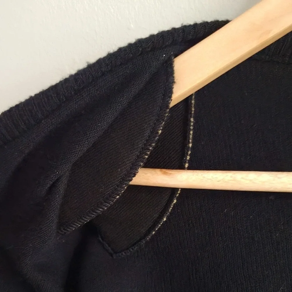Retro‎ Metallic Gold Knitted Open Front Cardigan - Picture 3 of 5